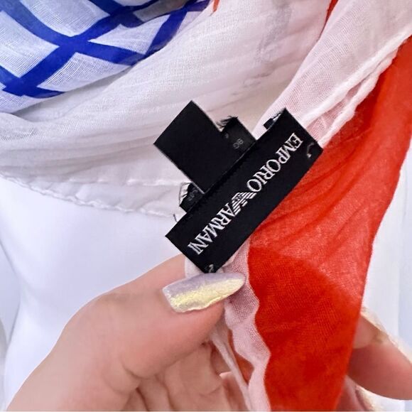 ᴇᴜᴄ ᴇᴍᴘᴏʀɪᴏ ᴀʀᴍᴀɴɪ ꜱɪʟᴋ/ᴄᴏᴛᴛᴏᴍ ʙʟᴇɴᴅ ʟɪɢʜᴛᴡᴇɪɢʜᴛ ɢᴇᴏᴍᴇᴛʀɪᴄ ꜱᴄᴀʀꜰ ꜰᴏᴜʟᴀʀᴅ - Picture 6 of 17